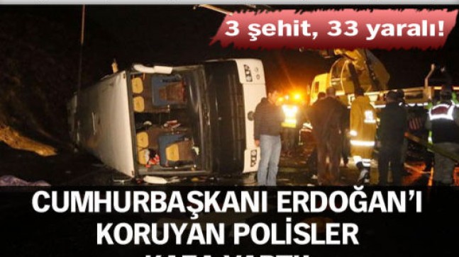 Sivas’ta otobüs devrildi:4 Şehit