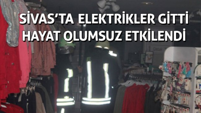 Sivas’ta elektrikler gitti hayat durdu